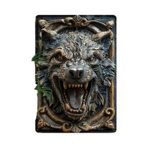 Placa De Metal Vintage 8x12 Polegadas Com Cabeça De Lobo 3D Para Quarto, Sala De Estar, Escritório,