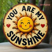 Placa De Metal Vintage Boêmia 'Você É Meu Raio De Sol' Decoração Rústica Para Casa 7,87 Polegadas