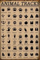 Placa De Metal Vintage Com Pegadas De Animais, Decoração Engraçada Para Caça, Presentes Para Amantes