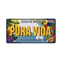 Placa De Metal Vintage Costa Rica Pura Vida Para Decoração De Parede Em Garagem, Man Cave, Café, Bar