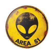 Placa De Metal Vintage De 78 Polegadas Área 51 Decoração Retro De UFO Alienígena Para Café, Clube,