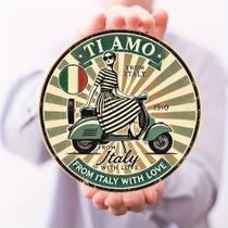 Placa De Metal Vintage De Scooter Italiana, Arte De Parede 2D Para Garagem, Bar E Cozinha