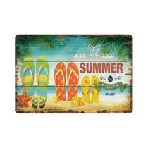 Placa De Metal Vintage De Verão Para Praia, Decoração De Parede Para Bar De Praia, Casa, Litoral