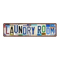 Placa de Metal Vintage para Lavanderia MTsigns 41x10 cm