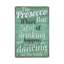 Placa De Metal Vintage Prosecco, Decoração Para Pub E Bar, Arte De Parede Prosecco Princess