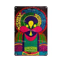 Placa De Metal Vintage Rock & Roll, Placa De Música Retrô, Decoração De Parede Envelhecida Para Bar,