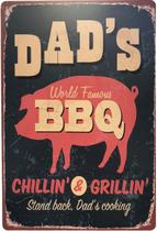 Placa de Metal Vintage SUDAGEN Dad's BBQ 30x20 cm Placa de Metal Vintage SUDAGEN Dad's BBQ 30x20 cm