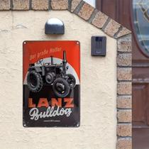 Placa De Metal Vintage Verde Clássica Lanz Bulldog Tractor, Arte De Parede Rústica Para Equipamentos
