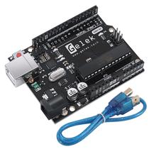 Placa de microcontrolador Gelek UNO R3 compatível com Arduino