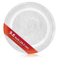 Placa de microondas Saffire Placa de fundo plano de vidro pequena de 9,6 cm Placa de microondas Saffire Placa de fundo plano de vidro pequena de 9,6 cm