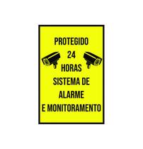 Placa De Monitoramento Por Câmera De Segurança 25X17Cm 3