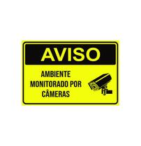 Placa De Monitoramento Por Câmera De Segurança 25X17Cm 7