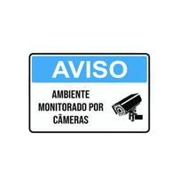 Placa De Monitoramento Por Câmera De Segurança 25X17Cm 9