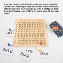 Placa de multiplicação, brinquedo de madeira para crianças