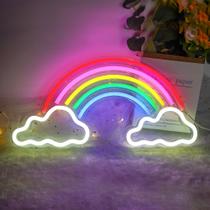 Placa de néon arco-íris YSMNDE LED alimentada por USB 40x20 cm Placa de néon arco-íris YSMNDE LED alimentada por USB 40x20 cm