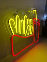 Placa de Neon batata com refrigerante 40 cm