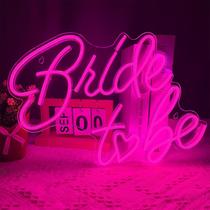 Placa de néon BerniceKelly Bride to be Pink LED USB 42x29,5 cm