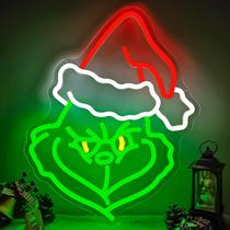 Placa de néon de Natal JanHune Cartoon LED Wall Light, presente de Natal