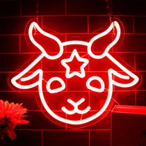 Placa de néon decorativa Allball Baphomet alimentada por USB 29x34cm