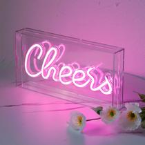 Placa de néon decorativa Heliwey Cheers 30x15x4 cm USB LED Placa de néon decorativa Heliwey Cheers 30x15x4 cm USB LED