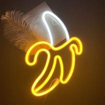 Placa de néon ENUOLI Banana LED 29x20cm alimentada por USB/bateria Placa de néon ENUOLI Banana LED 29x20cm alimentada por USB/bateria