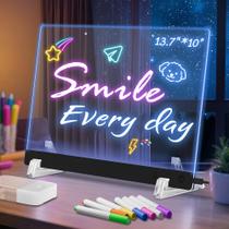 Placa de notas LED Gift4U 13,7"x10" 7 cores e 4 modos