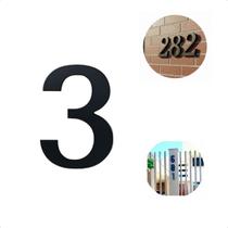 Placa De Número Para Casa De Alto Padrão Com Design Moderno e Letras Com Acabamento De Luxo Para Muro e Parede