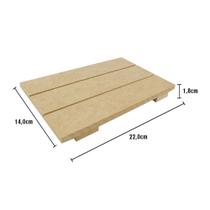 Placa de Palete em Madeira MDF 22 x 14 cm Placa de Palete em Madeira MDF 22 x 14 cm
