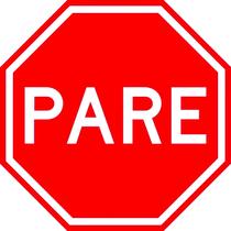 Placa De Pare Parada Obrigatória R-1 Refletivo - 50x50 - Afonso Sinalizações