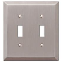 Placa de pared AMERELLE 163TTBN Century 2 palancas acero cepillado Placa de pared AMERELLE 163TTBN Century 2 palancas acero cepillado
