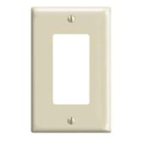 Placa de pared Leviton 80601-T de 1 espacio Decora Midway en color almendra