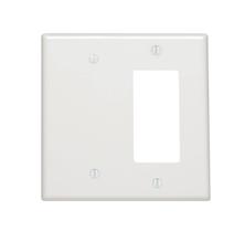 Placa de Pared Leviton 80608-W Termoestable Blanca para 2 Puertas