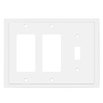 Placa de pared moderna Henne Bery de aleación de zinc blanca 12x17 cm