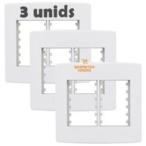 Placa de Parede 6 Módulos 4x4 Para Interruptores 3 unidades Placa de Parede 6 Módulos 4x4 Para Interruptores 3 unidades