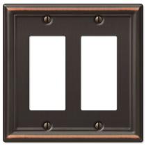 Placa de parede Amerelle 149RRDB Chelsea 2 Rocker Steel Bronze
