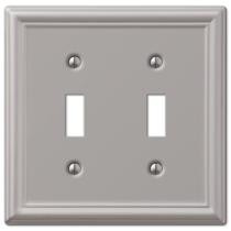 Placa de parede Amerelle 149TTBN Chelsea Steel Double Toggle Placa de parede Amerelle 149TTBN Chelsea Steel Double Toggle