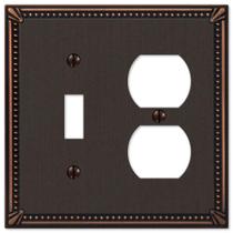 Placa de parede Amerelle 74TDDB em metal fundido, bronze envelhecido, 12x12 cm