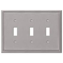 Placa de parede Amerelle 77TTTBN Metro Line 3 Toggle Cast Metal Placa de parede Amerelle 77TTTBN Metro Line 3 Toggle Cast Metal