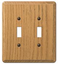 Placa de parede AMERELLE 901TTL 2-Toggle Light Oak Wood Placa de parede AMERELLE 901TTL 2-Toggle Light Oak Wood