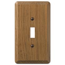 Placa de parede AMERELLE Contemporary 1 Gang Medium Oak Wood Placa de parede AMERELLE Contemporary 1 Gang Medium Oak Wood
