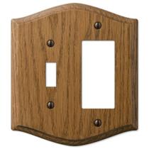 Placa de parede AMERELLE Country 2 Gang Wood Rocker/Toggle Placa de parede AMERELLE Country 2 Gang Wood Rocker/Toggle