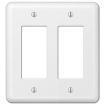 Placa de parede AMERELLE Devon Double Rocker Steel White