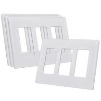Placa de parede CML Hardware 3-Gang 12x17 cm, resistente a impactos, branca