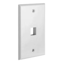 Placa de parede Cmple 1 Port Keystone White para Keystone Jack Placa de parede Cmple 1 Port Keystone White para Keystone Jack