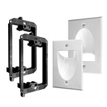 Placa de parede com suporte, kit de gerenciamento de cabos, pacote com 2, BestMounts