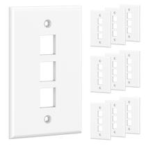 Placa de parede Conector Keystone de 3 portas Cable Matters Low Profile x10 Placa de parede Conector Keystone de 3 portas Cable Matters Low Profile x10