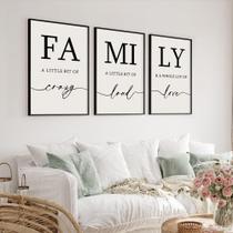 Placa de parede de madeira emoldurada Heiple Family 28x36cm