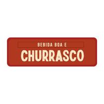 Placa de Parede Decorativa - Bebida Boa e Churrasco Placa de Parede Decorativa - Bebida Boa e Churrasco