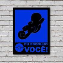 Placa de Parede Decorativa: Squirtle! Eu Escolho Você Placa de Parede Decorativa: Squirtle! Eu Escolho Você