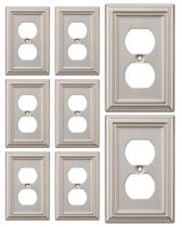 Placa de parede DEWENWILS Duplex Metal Outlet Cover, pacote com 8 unidades de níquel
